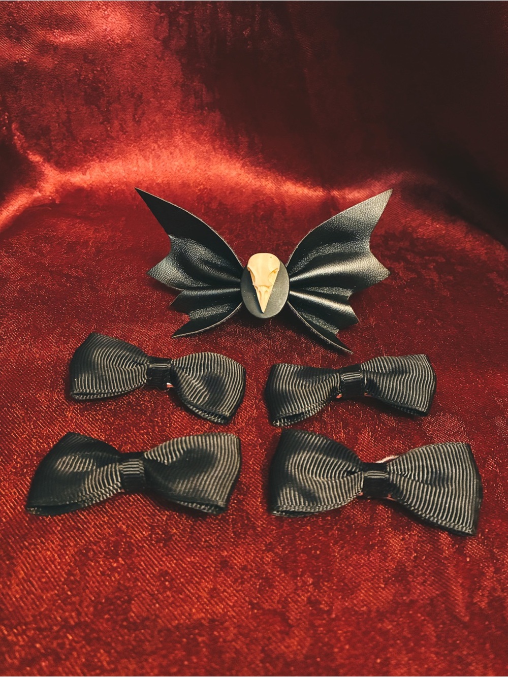 Black Hair Bow Set